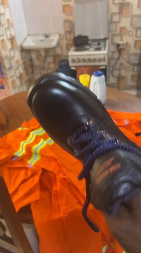 Black lace-up boots video poster frame