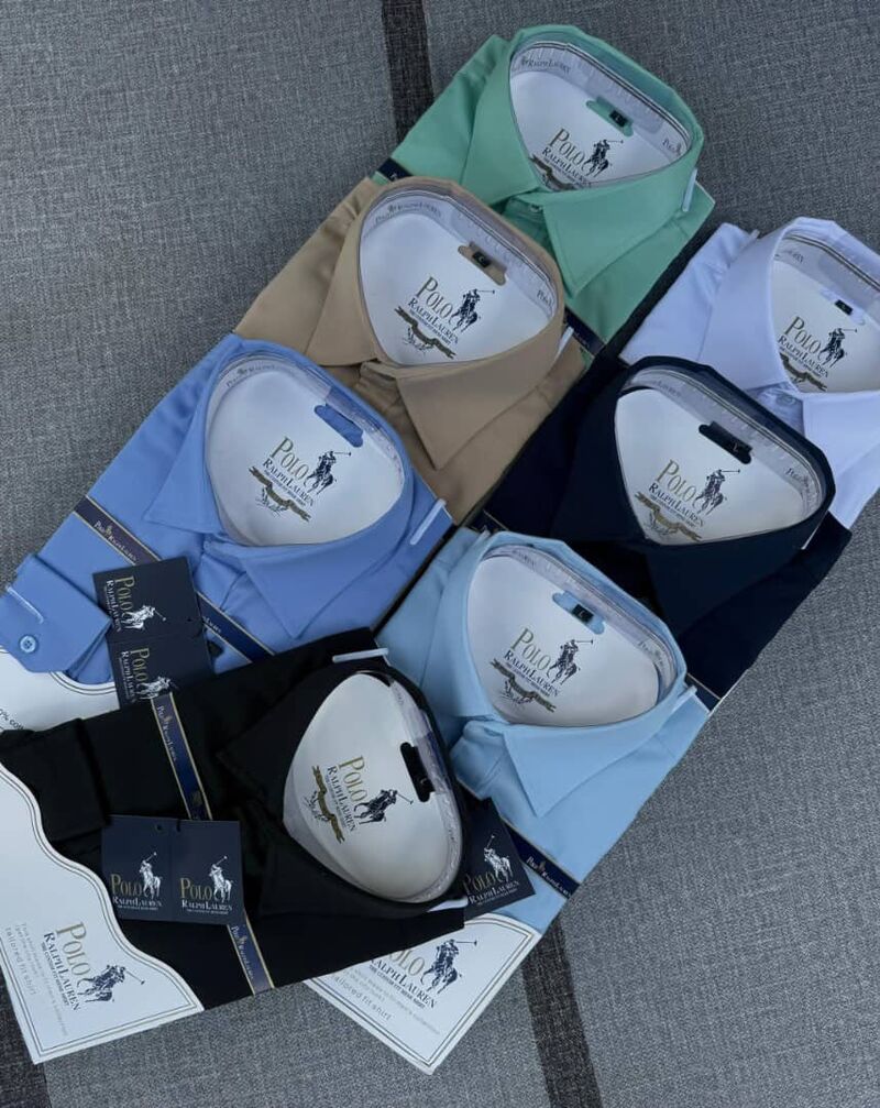 Collared work shirts in several colours